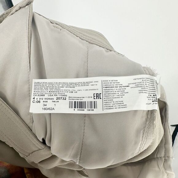 Mango MNG Basics High Rise Straight Trousers Taupe Grey Women's 2 - Picture 6 of 7